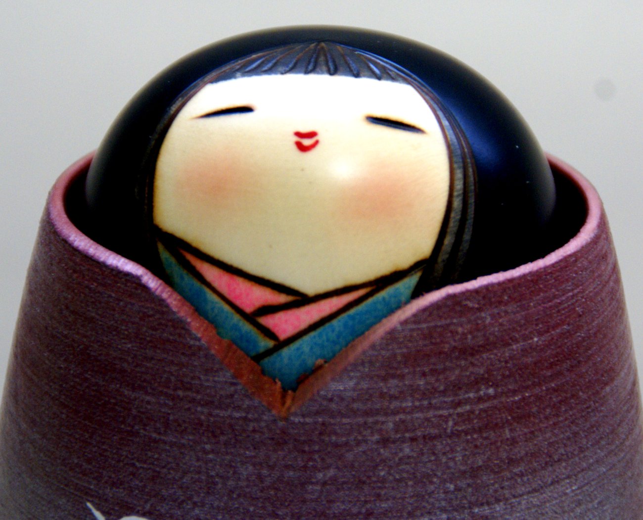 Lovely Creative Kokeshi Doll OBOROTSUKI (CLOUDY MOON) by Masae Fujikawa - MMH Collectibles Japan