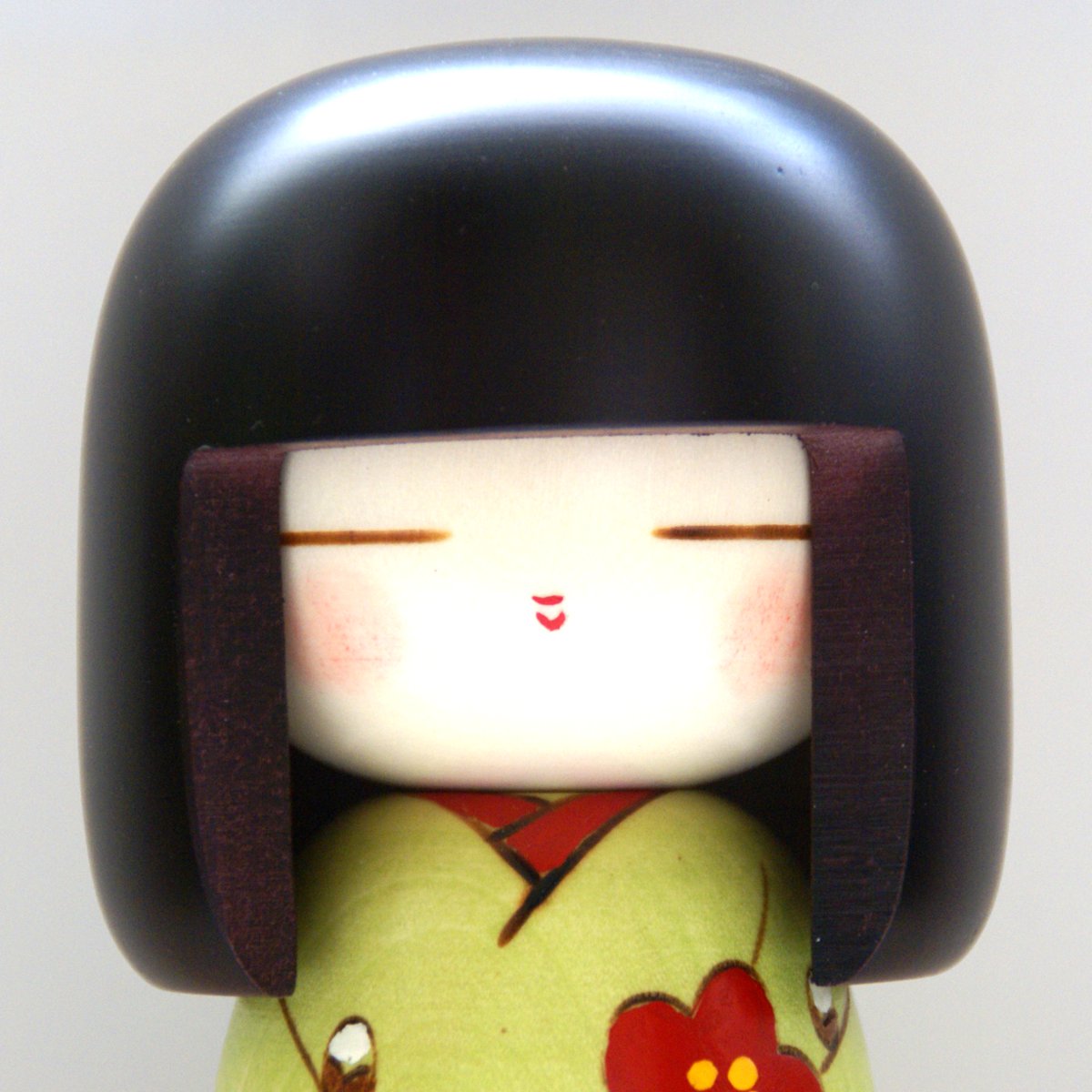 Lovely Creative Kokeshi Doll KOZUE (TREETOP), GREEN by Masae Fujikawa - MMH Collectibles Japan