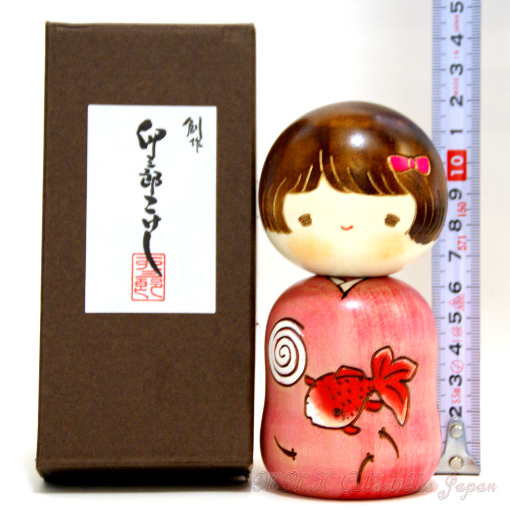 Lovely Creative Kokeshi Doll OCHAME (PLAYFUL GIRL) by Usaburo - MMH Collectibles Japan