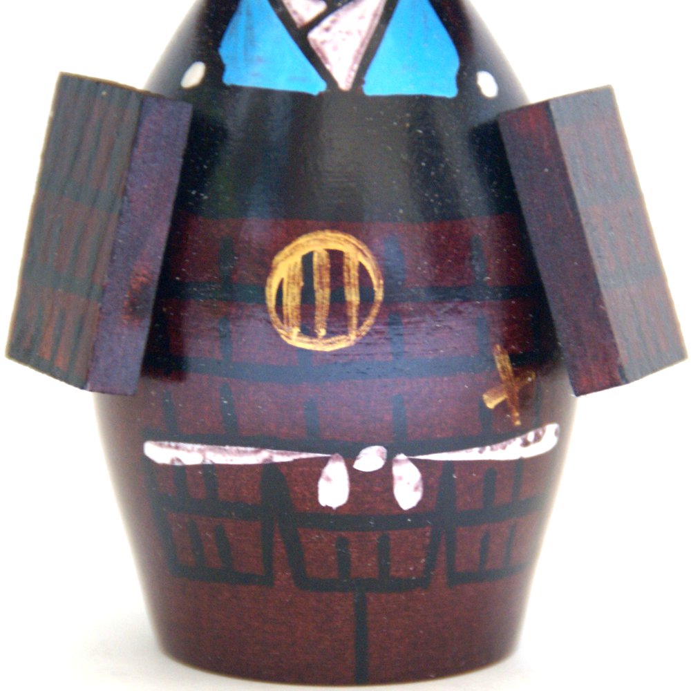 Cool Samurai Commander Kokeshi Doll MASAMUNE by Chie Tamura - MMH Collectibles Japan